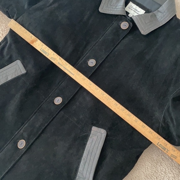 The Leather Warehouse suede and leather 1990s Y2K new with tags dead stock coat - Picture 6 of 12